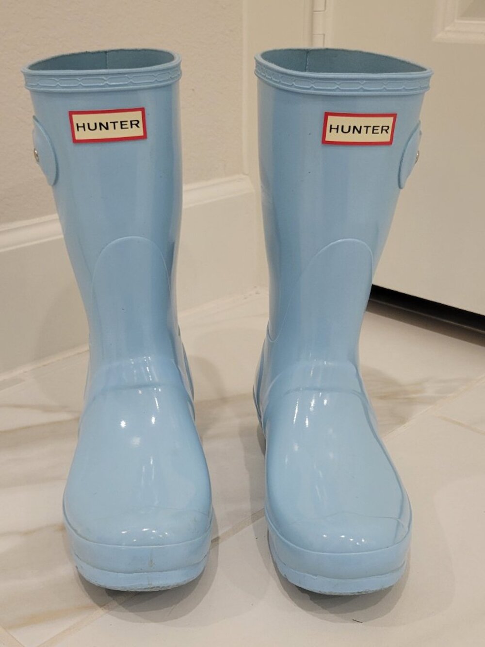 Hunter Light Blue Short Rain Boots Women’s Size 8